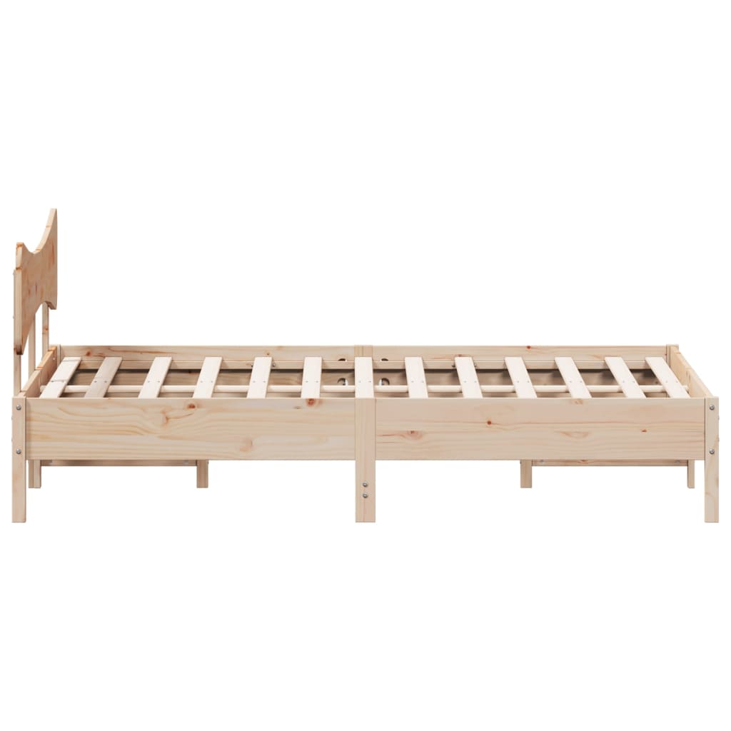 Bed Frame without Mattress 183x203 cm King Solid Wood Pine