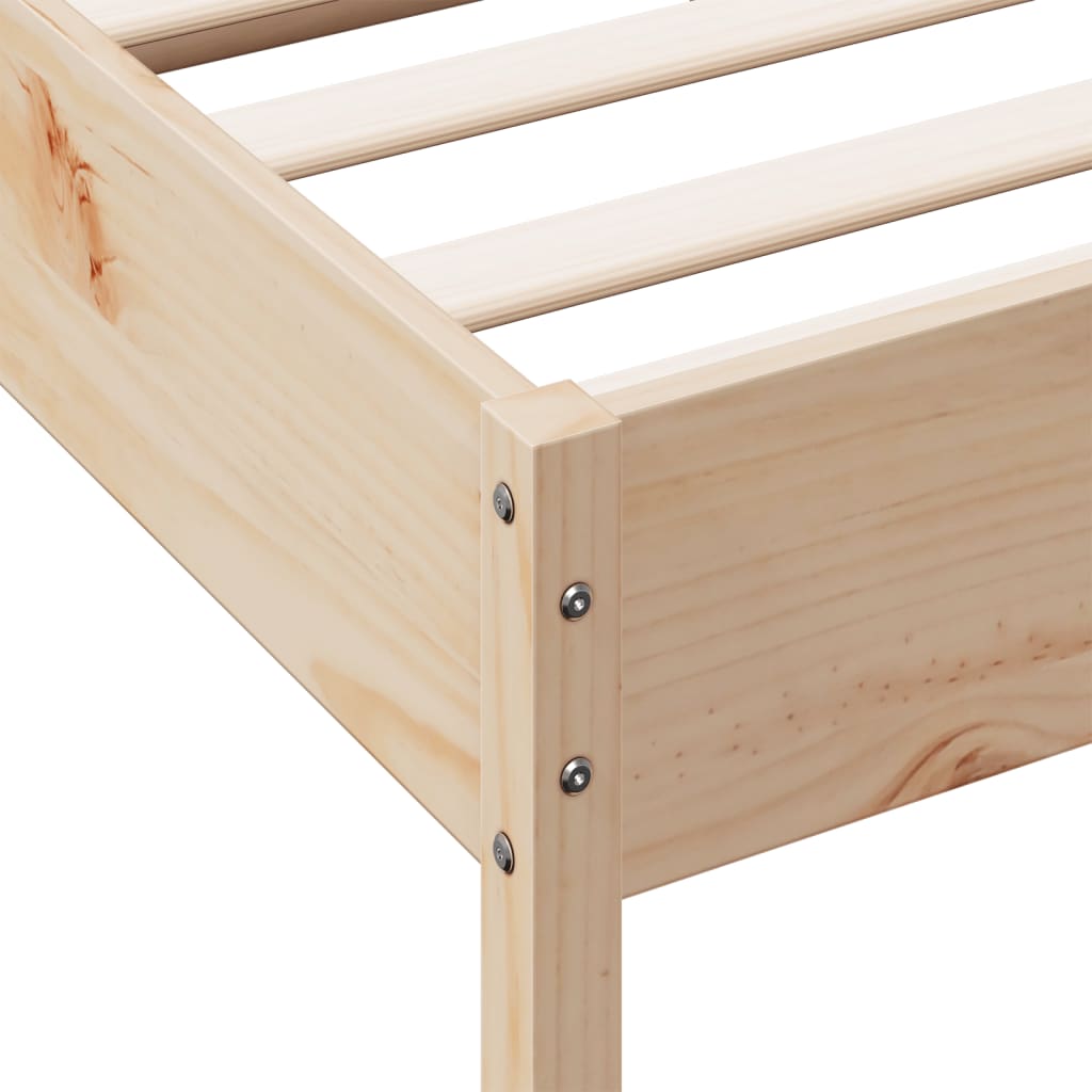 Bed Frame without Mattress 183x203 cm King Solid Wood Pine