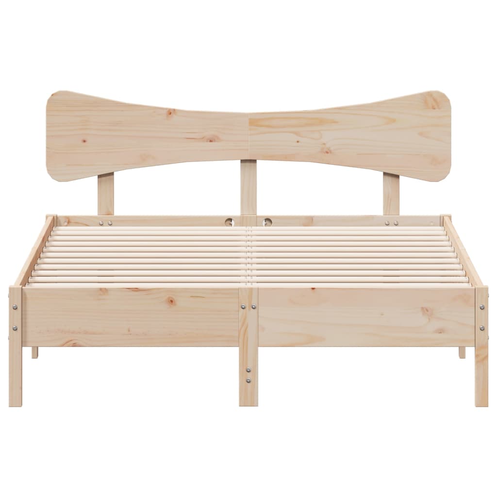 Bed Frame without Mattress 150x200 cm Solid Wood Pine