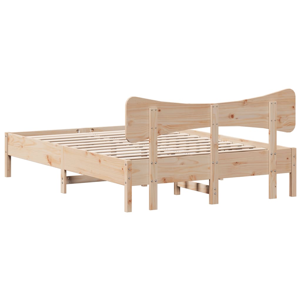 Bed Frame without Mattress 150x200 cm Solid Wood Pine