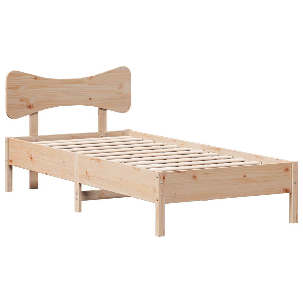 Bed Frame without Mattress 90x190 cm Solid Wood Pine