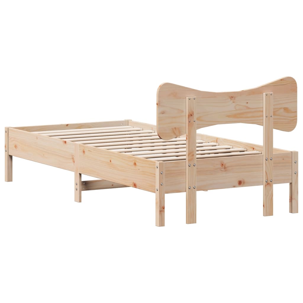 Bed Frame without Mattress 90x190 cm Solid Wood Pine