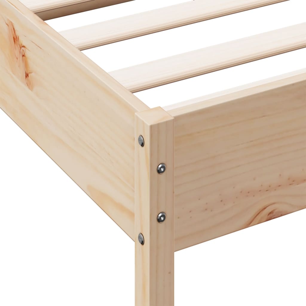 Bed Frame without Mattress 90x190 cm Solid Wood Pine