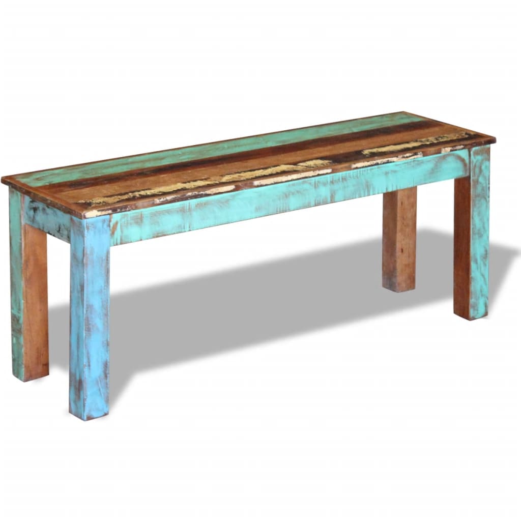 Bench Solid Reclaimed Wood 110x35x45 cm