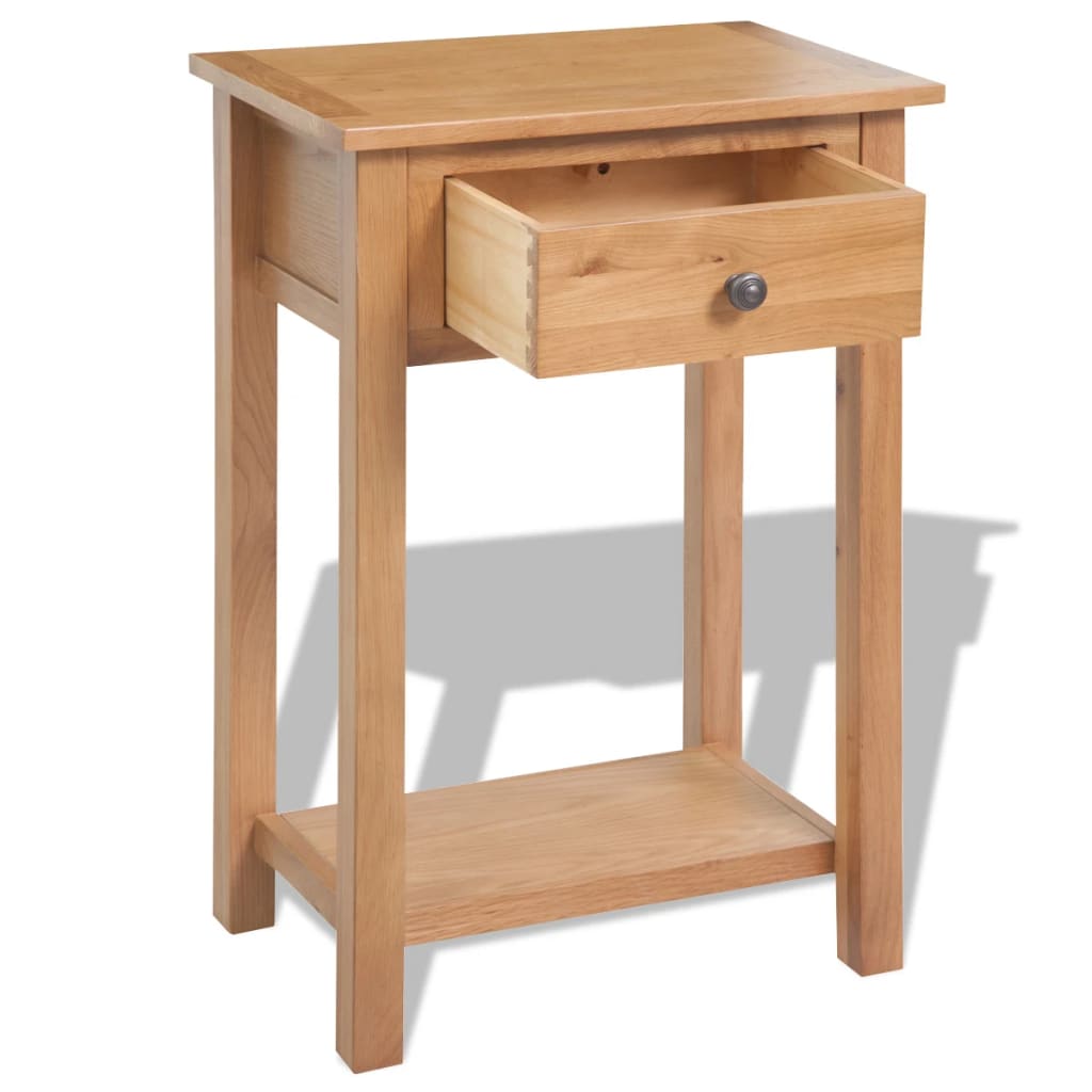 Console Table 50x32x75 cm Solid Oak Wood