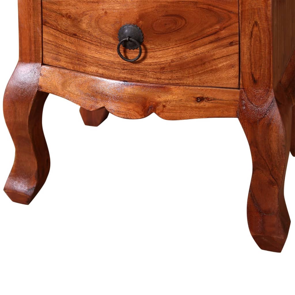 Nightstands with Drawers 2 pcs Solid Acacia Wood