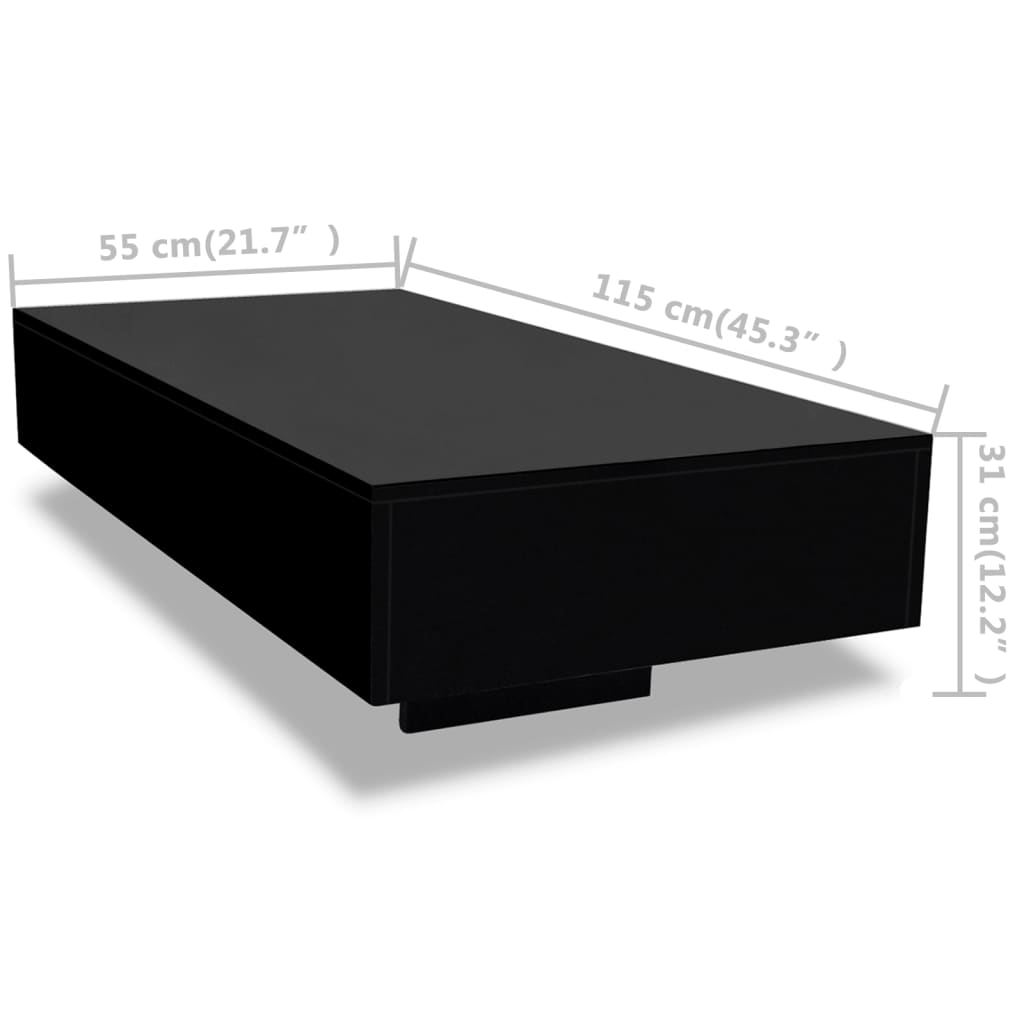 Coffee Table High Gloss Black