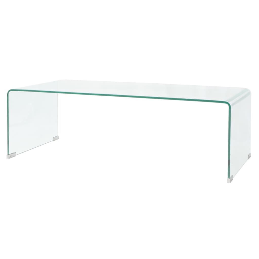 Coffee Table Tempered Glass 98x45x30 cm Clear