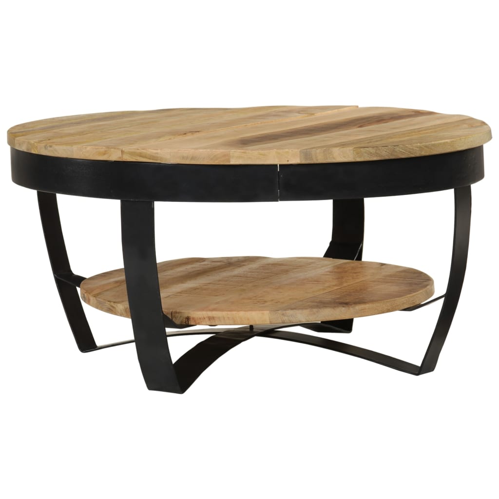 Coffee Table 65 cm Solid Rough Mango Wood