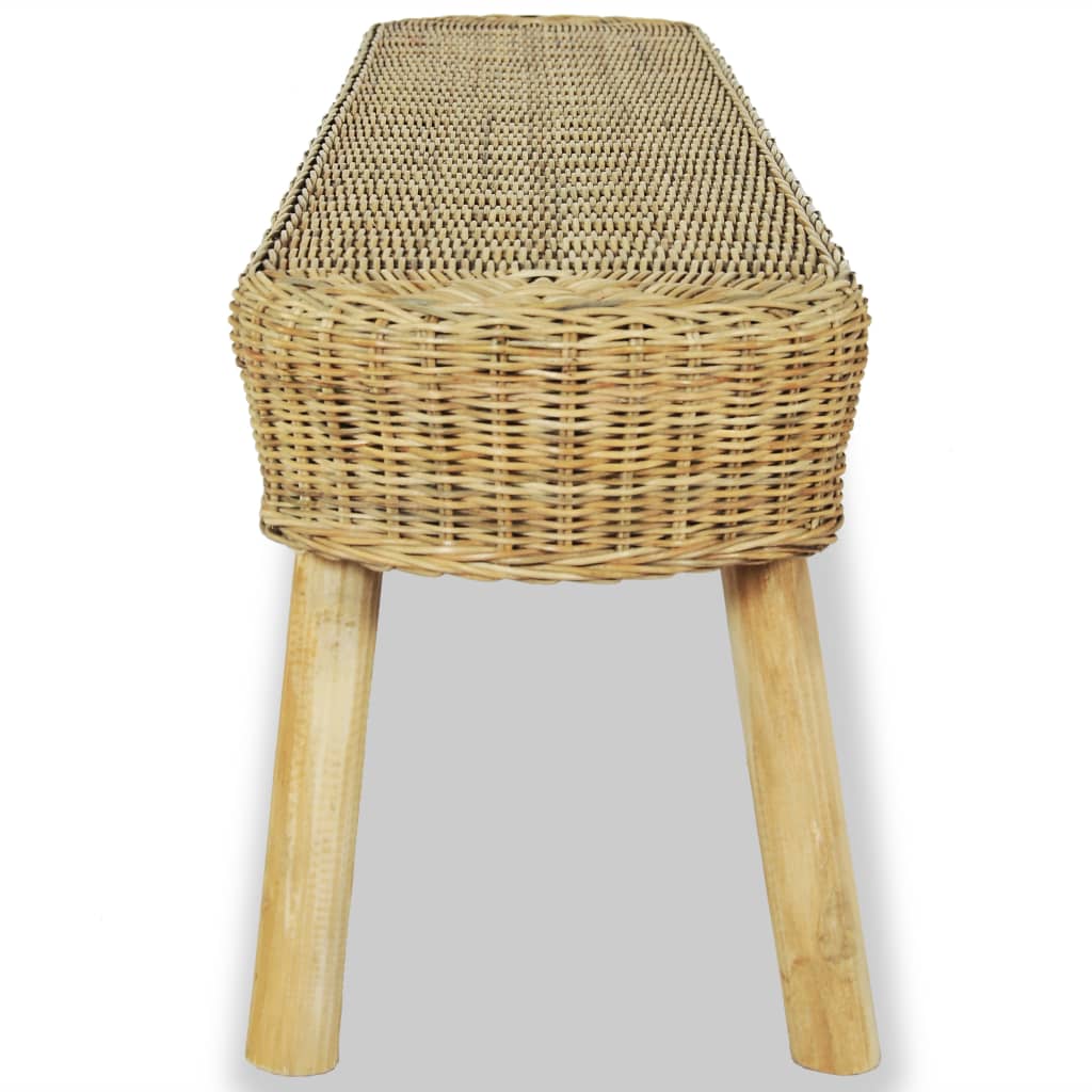 Hall Bench 110x35x45 cm Natural Rattan