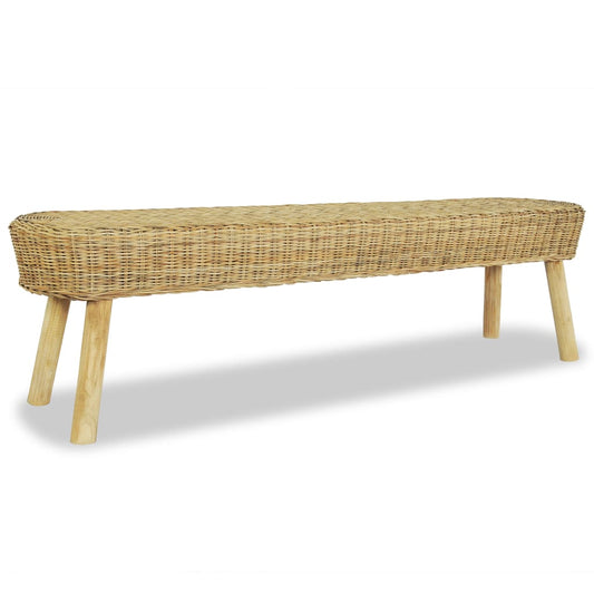 Hall Bench 160x35x45 cm Natural Rattan