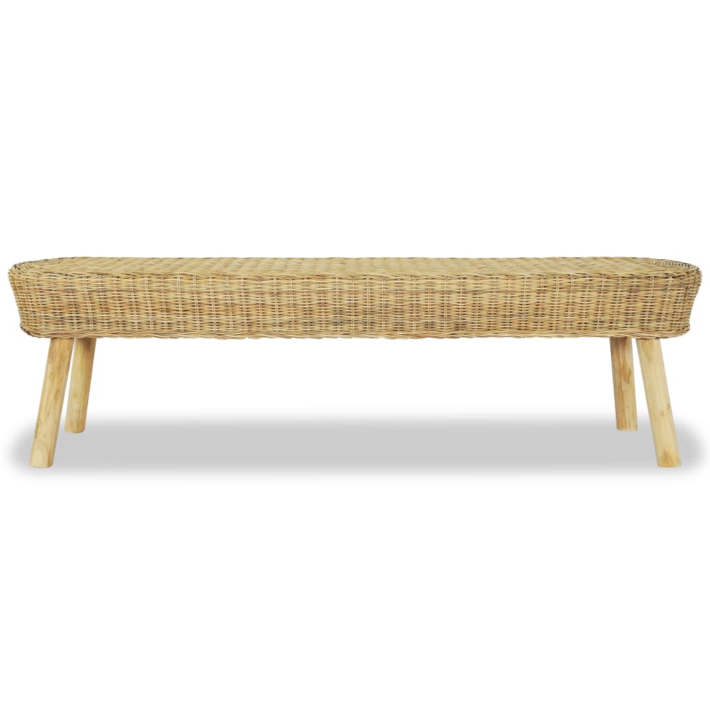 Hall Bench 160x35x45 cm Natural Rattan