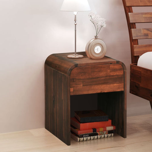 Nightstand 41.5x42x52 cm Solid Acacia Wood