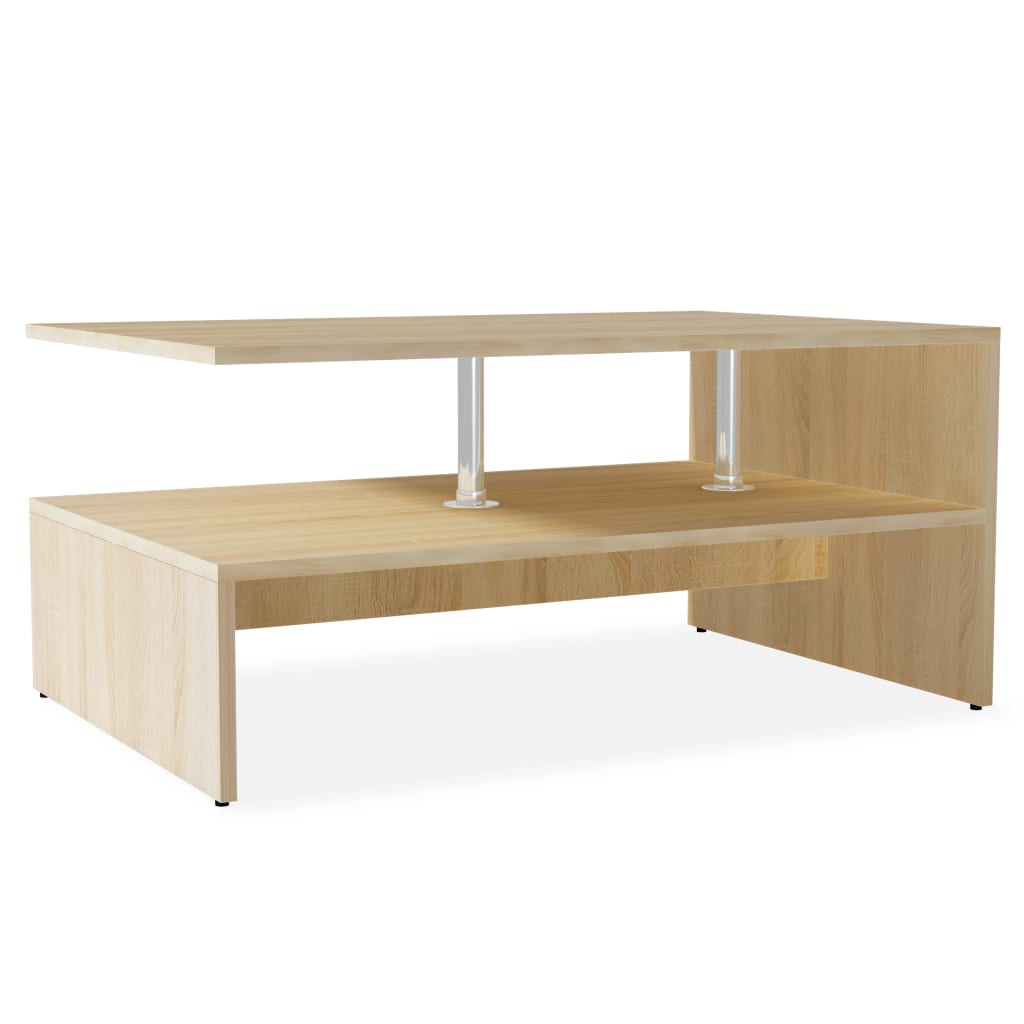 Coffee Table Engineered Wood 90x59x42 cm Oak