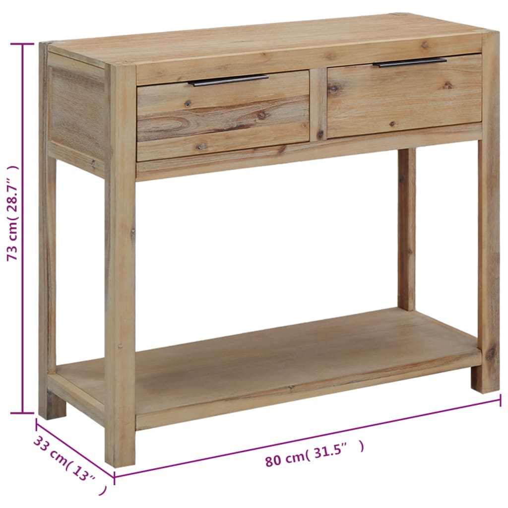 Console Table 82x33x73 cm Solid Acacia Wood