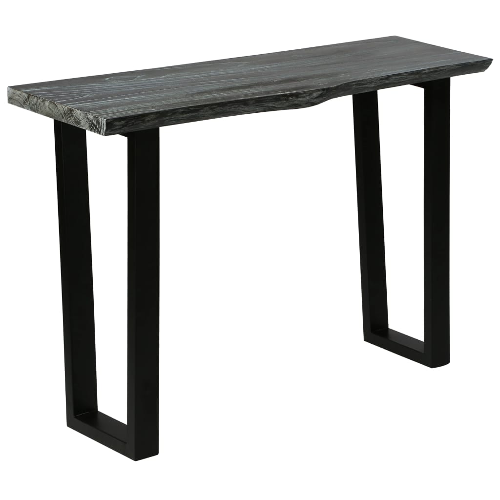 Console Table Solid Mindi Wood 110x35x75 cm Grey