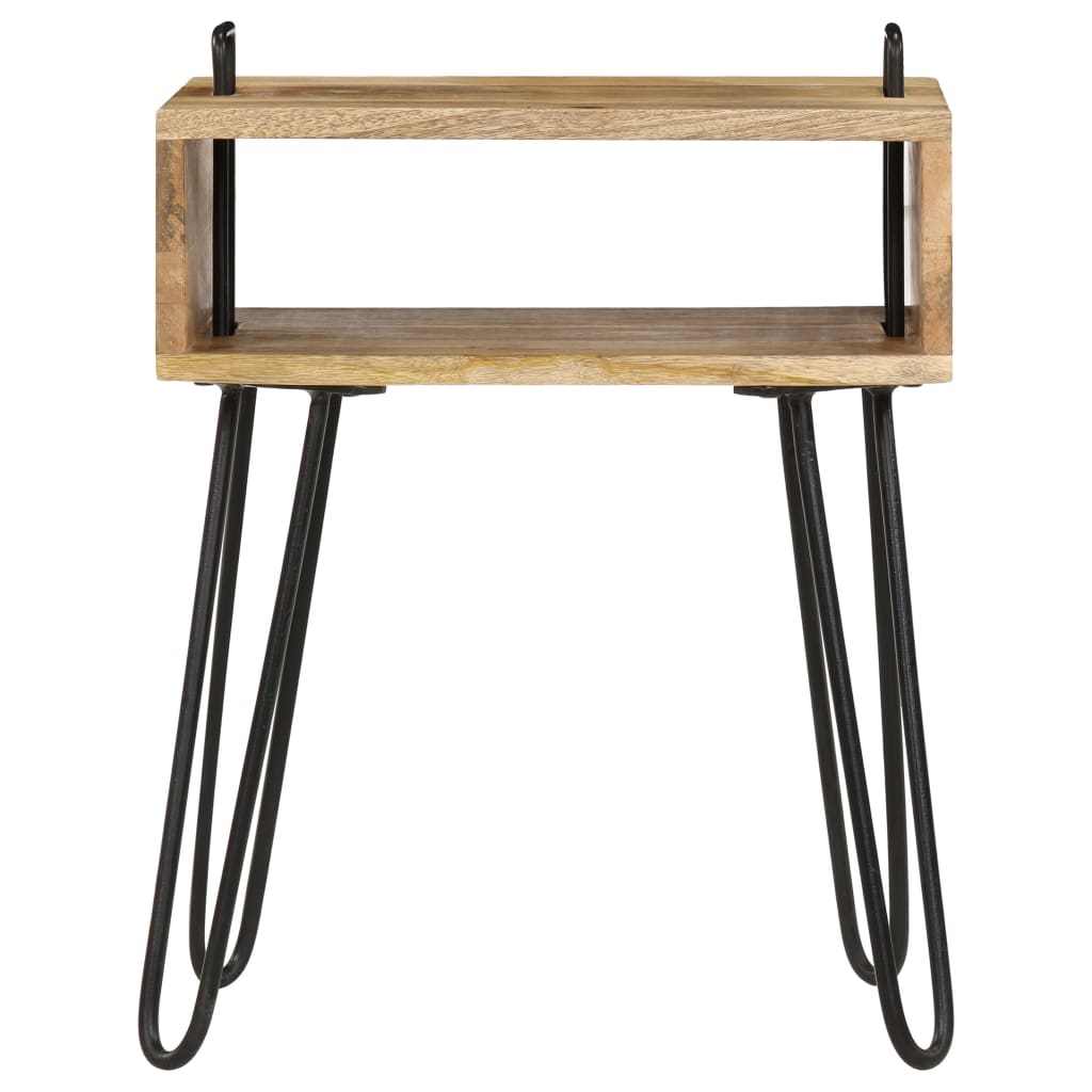 Bedside Table Solid Mango Wood 40x34x47 cm