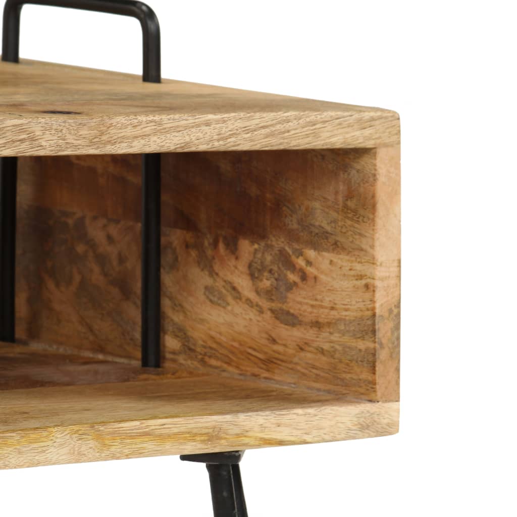 Bedside Table Solid Mango Wood 40x34x47 cm