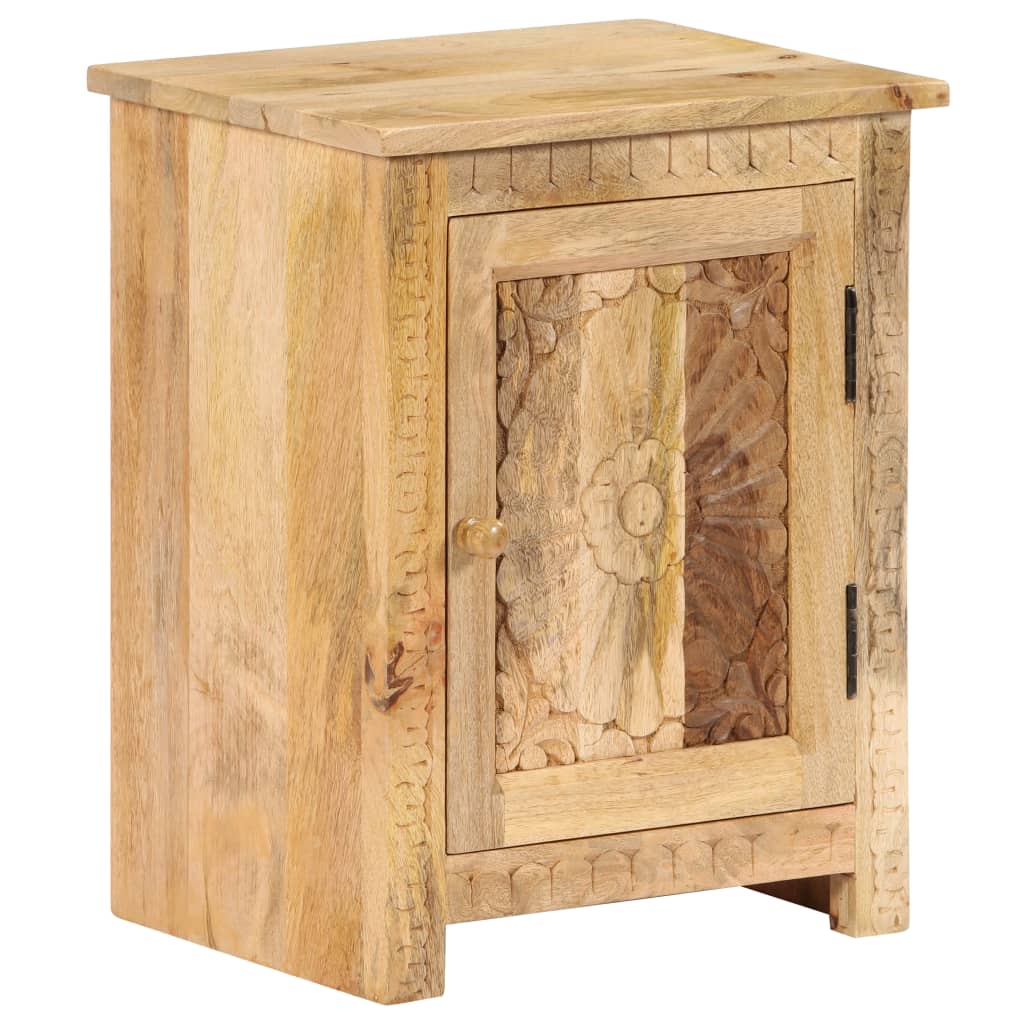 Bedside Table Solid Mango Wood 40x30x50 cm