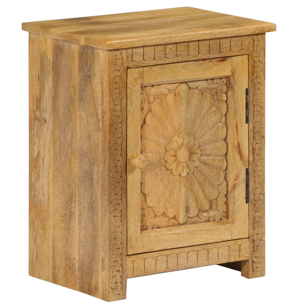 Bedside Table Solid Mango Wood 40x30x50 cm