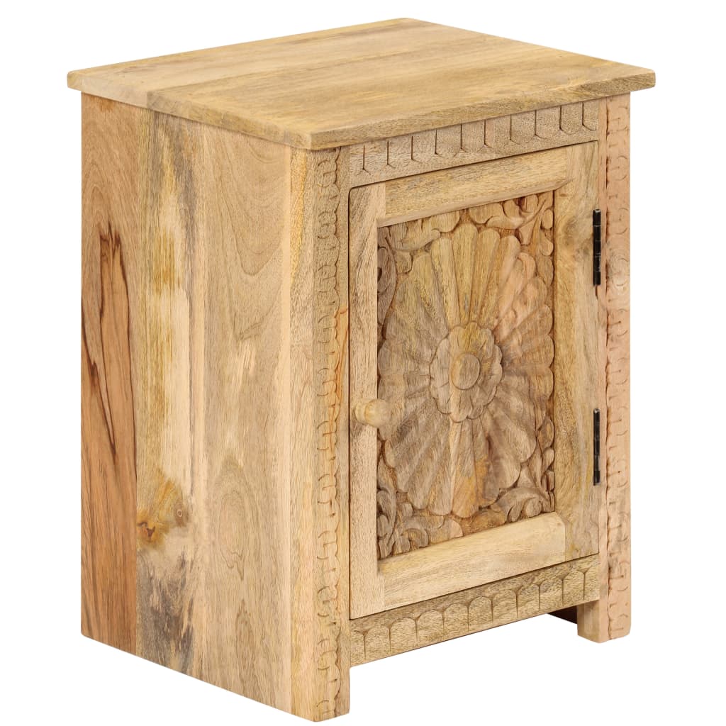 Bedside Table Solid Mango Wood 40x30x50 cm