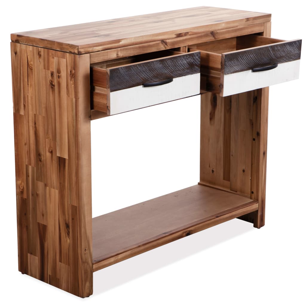 Console Table Solid Acacia Wood 86x30x75 cm