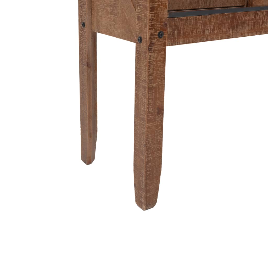 Console Table Solid Fir Wood 131x35.5x75 cm Brown