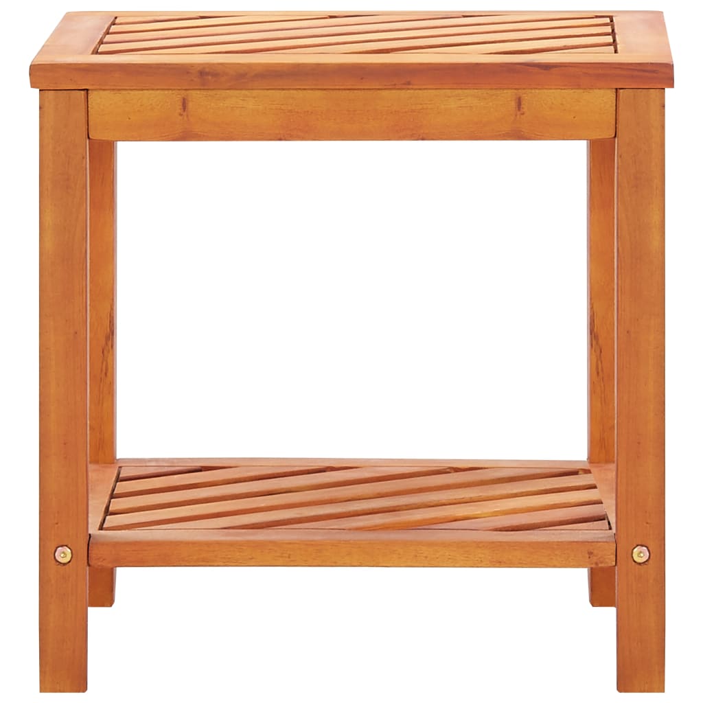 Side Table Solid Acacia Wood 45x33x45 cm