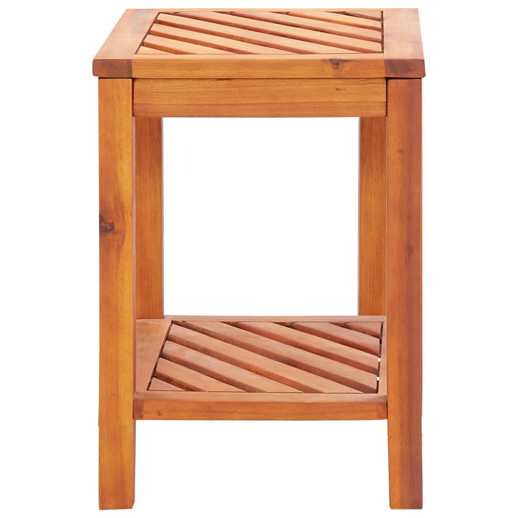 Side Table Solid Acacia Wood 45x33x45 cm