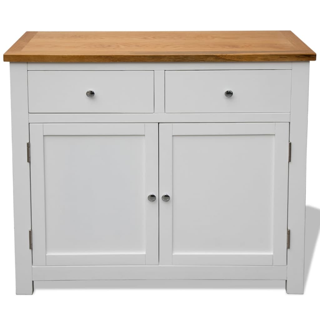 Sideboard 90x33.5x83 cm Solid Oak Wood