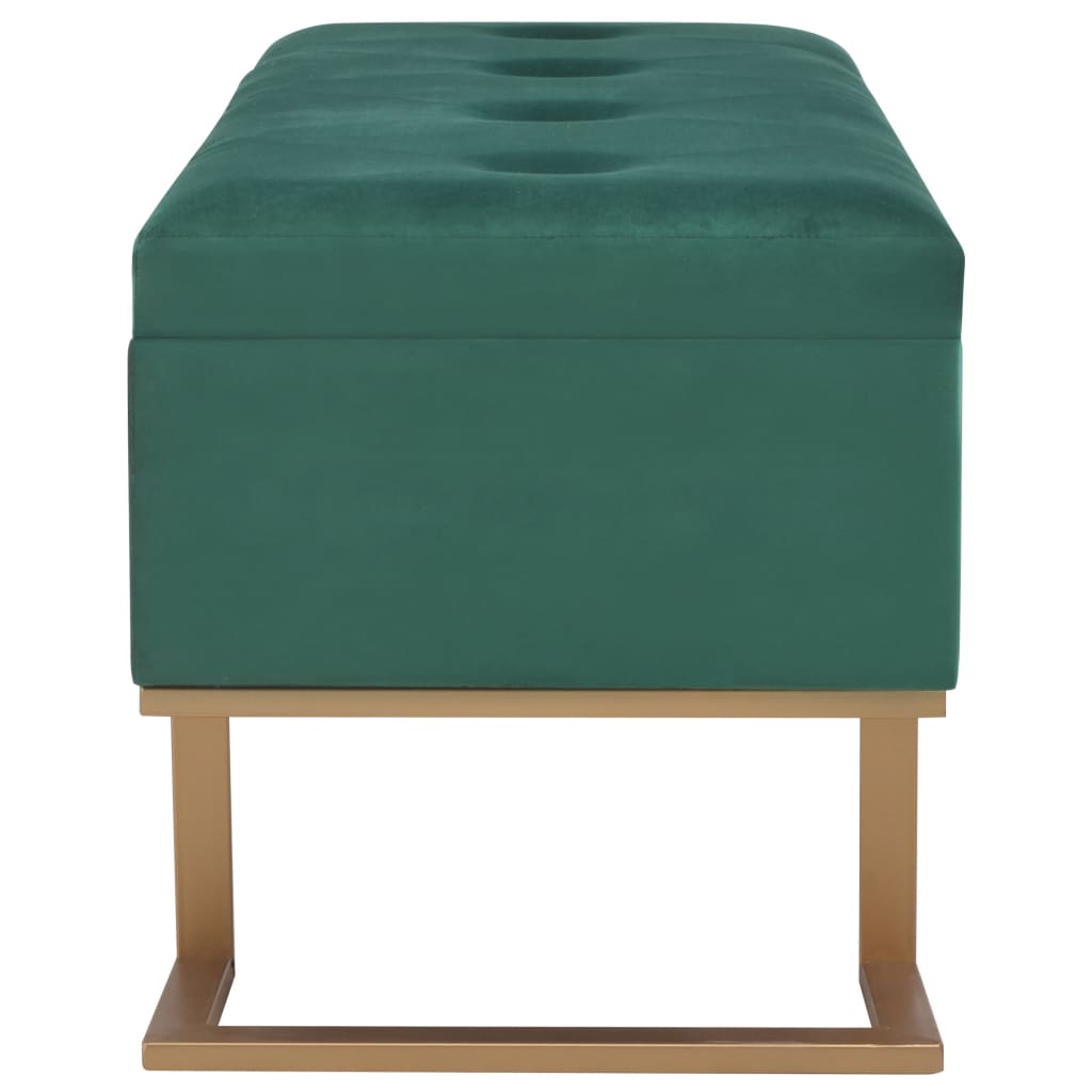 Bench with Storage Compartment 105 cm Green Velvet