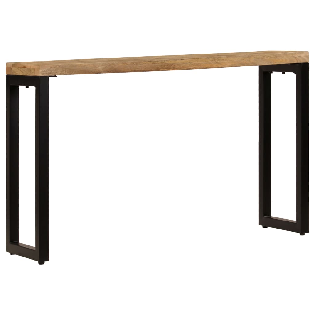 Console Table 120x35x76 cm Solid Wood Mango and Steel