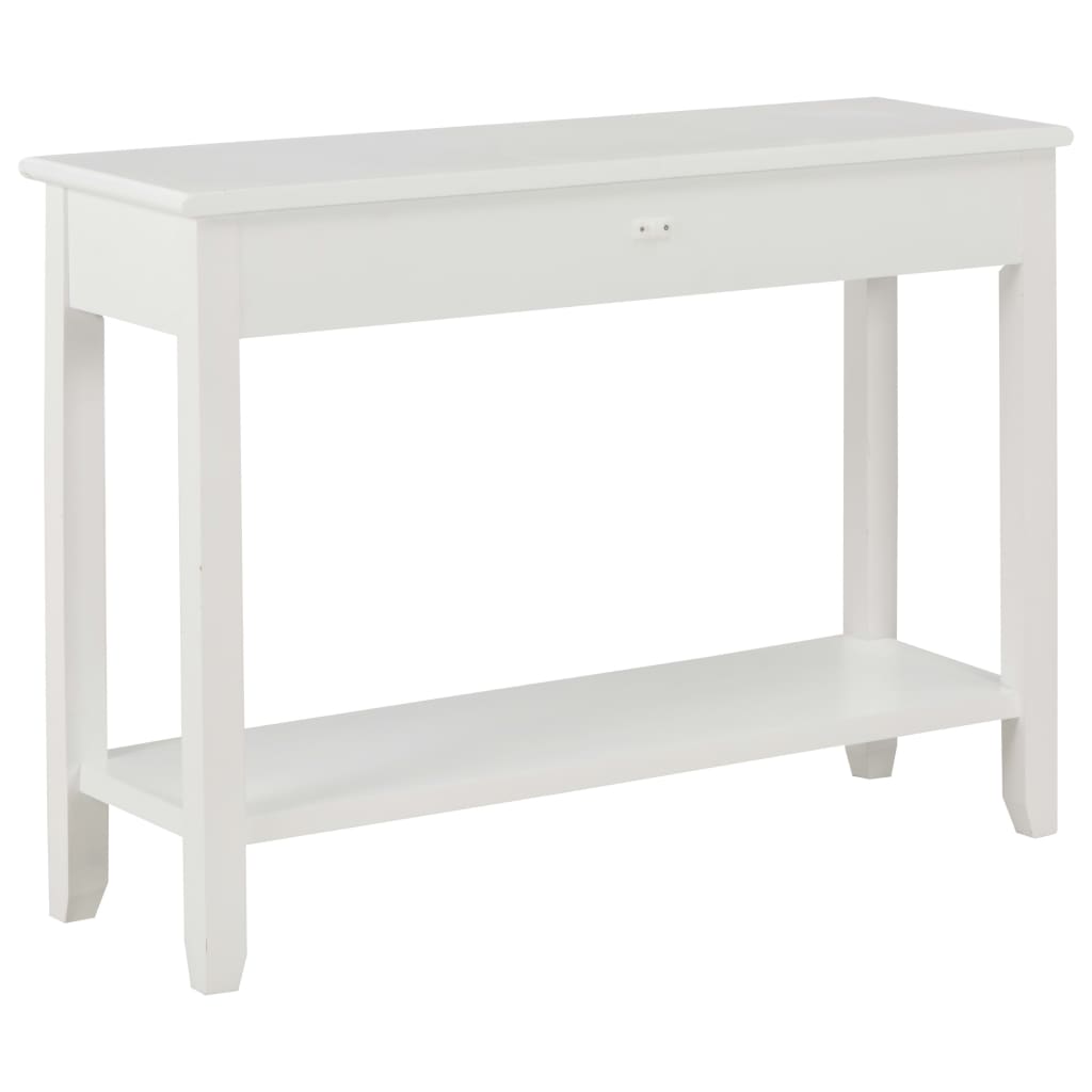 Console Table White 110x35x80 cm Wood