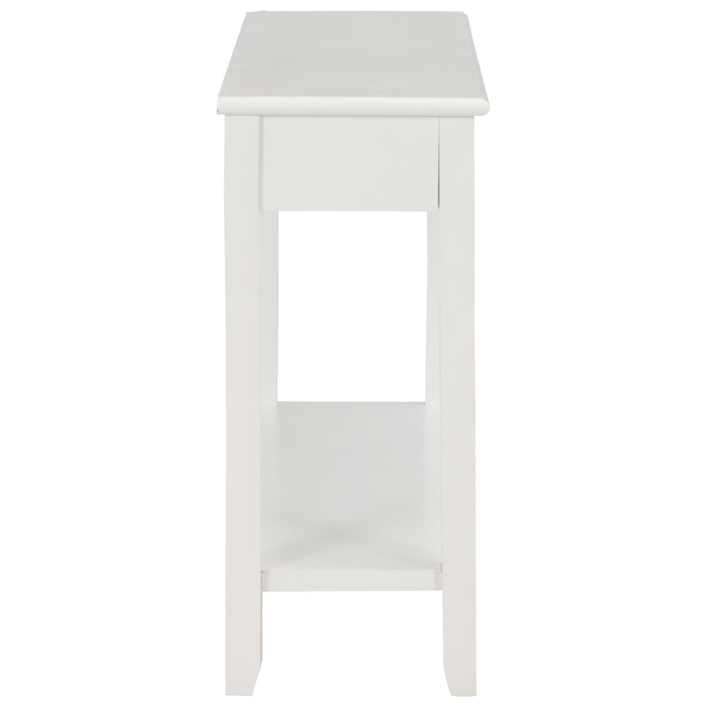 Console Table White 110x35x80 cm Wood