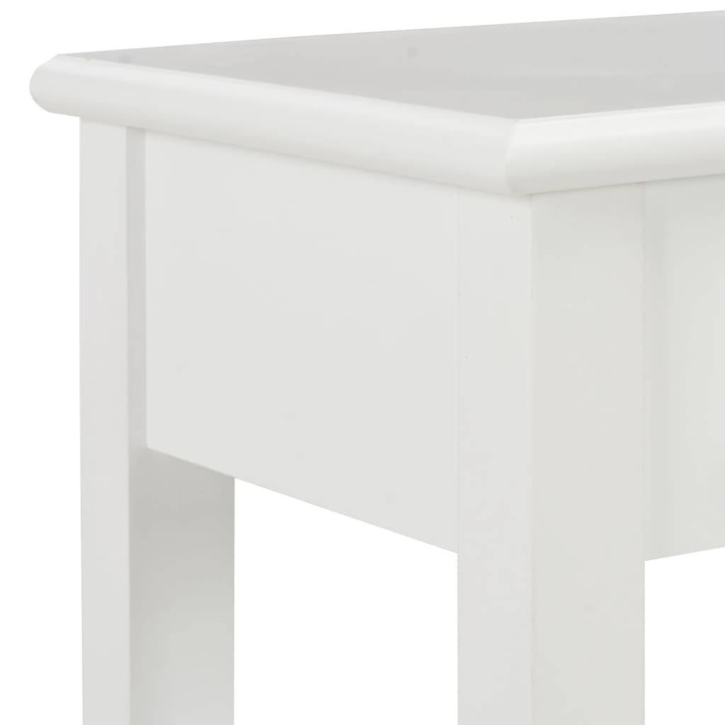 Console Table White 110x35x80 cm Wood