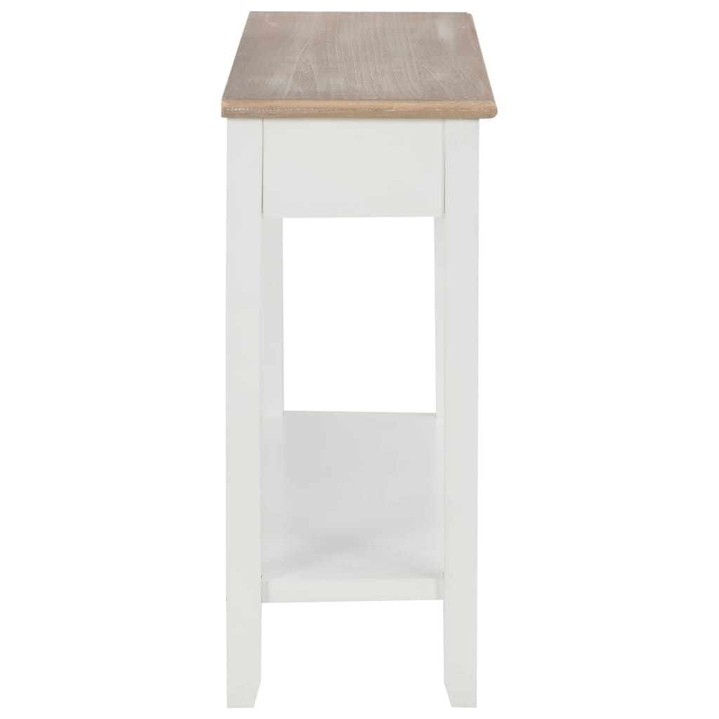 Console Table White 110x35x80 cm Wood