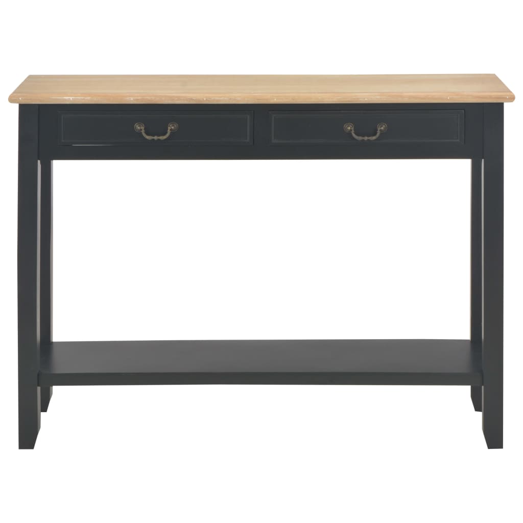 Console Table Black 110x35x80 cm Wood