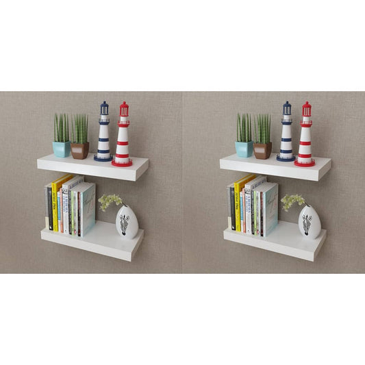 Wall Shelves 4 pcs White 40 cm