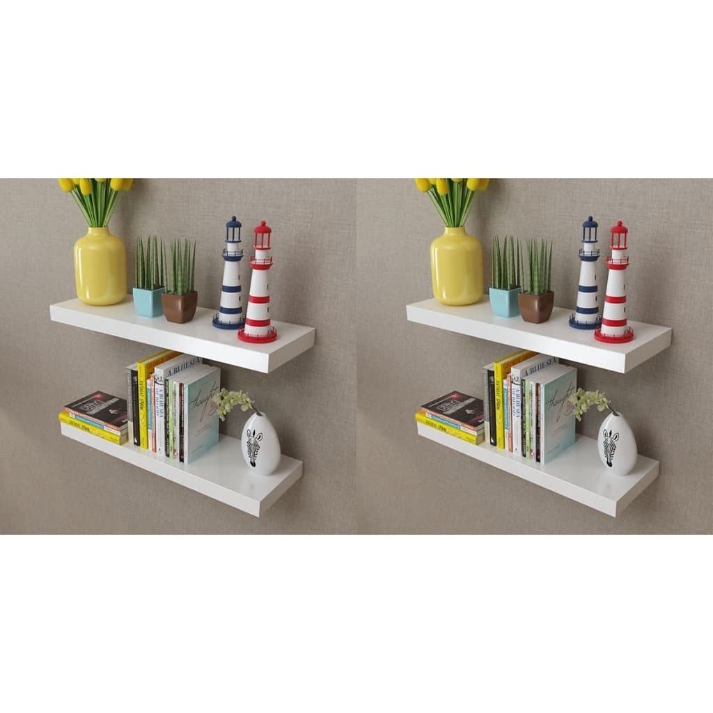 Wall Shelves 4 pcs White 60 cm