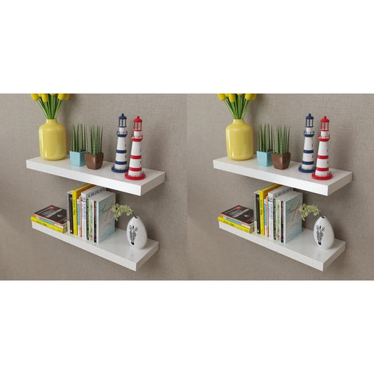 Wall Shelves 4 pcs White 60 cm