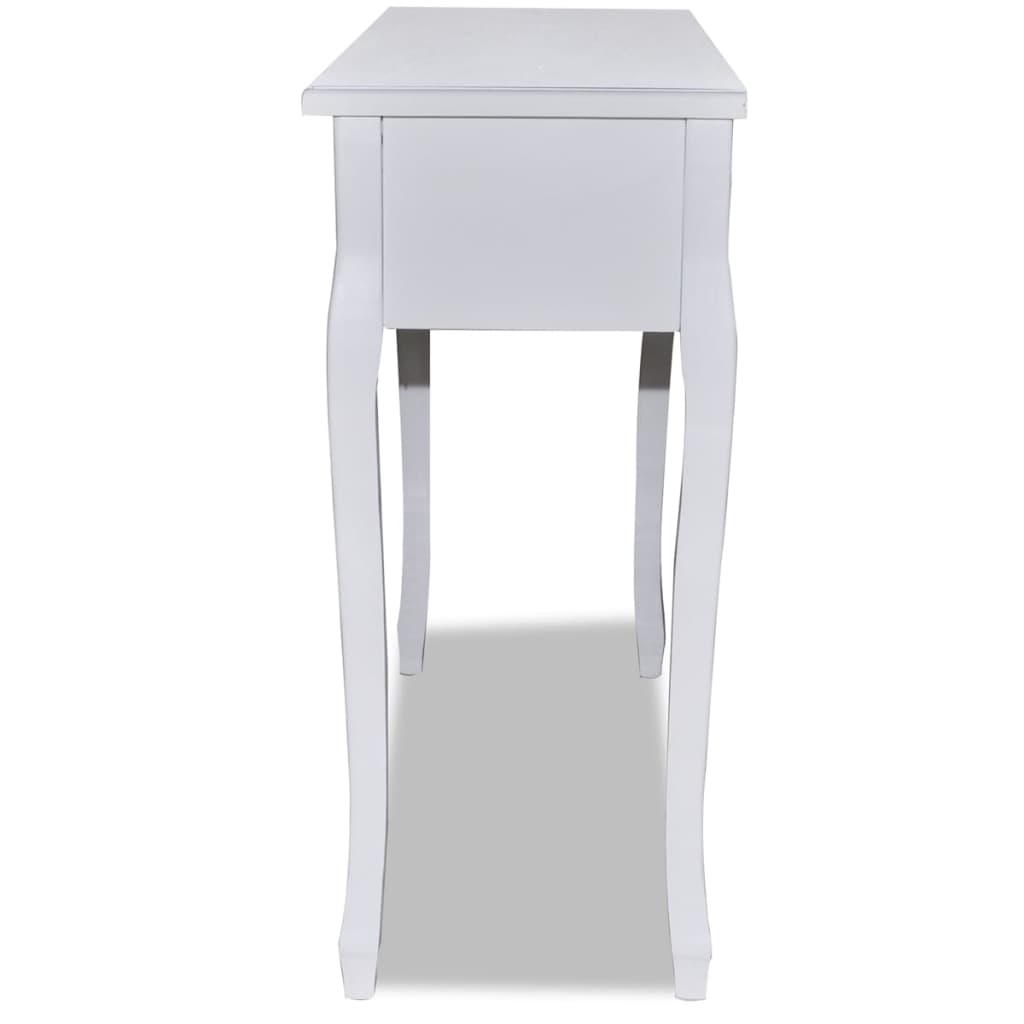 Dressing Console Table with Three Drawers White