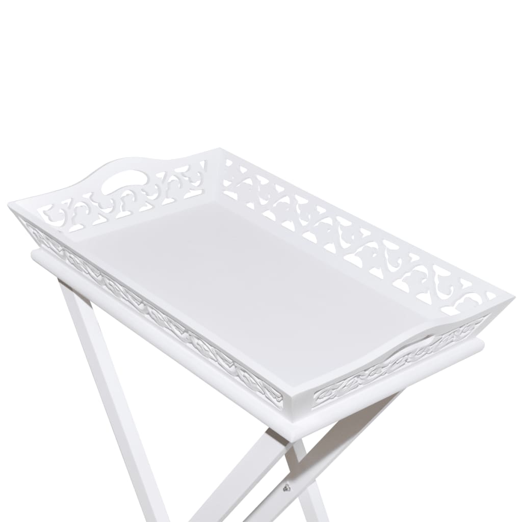 Side Table with Tray White