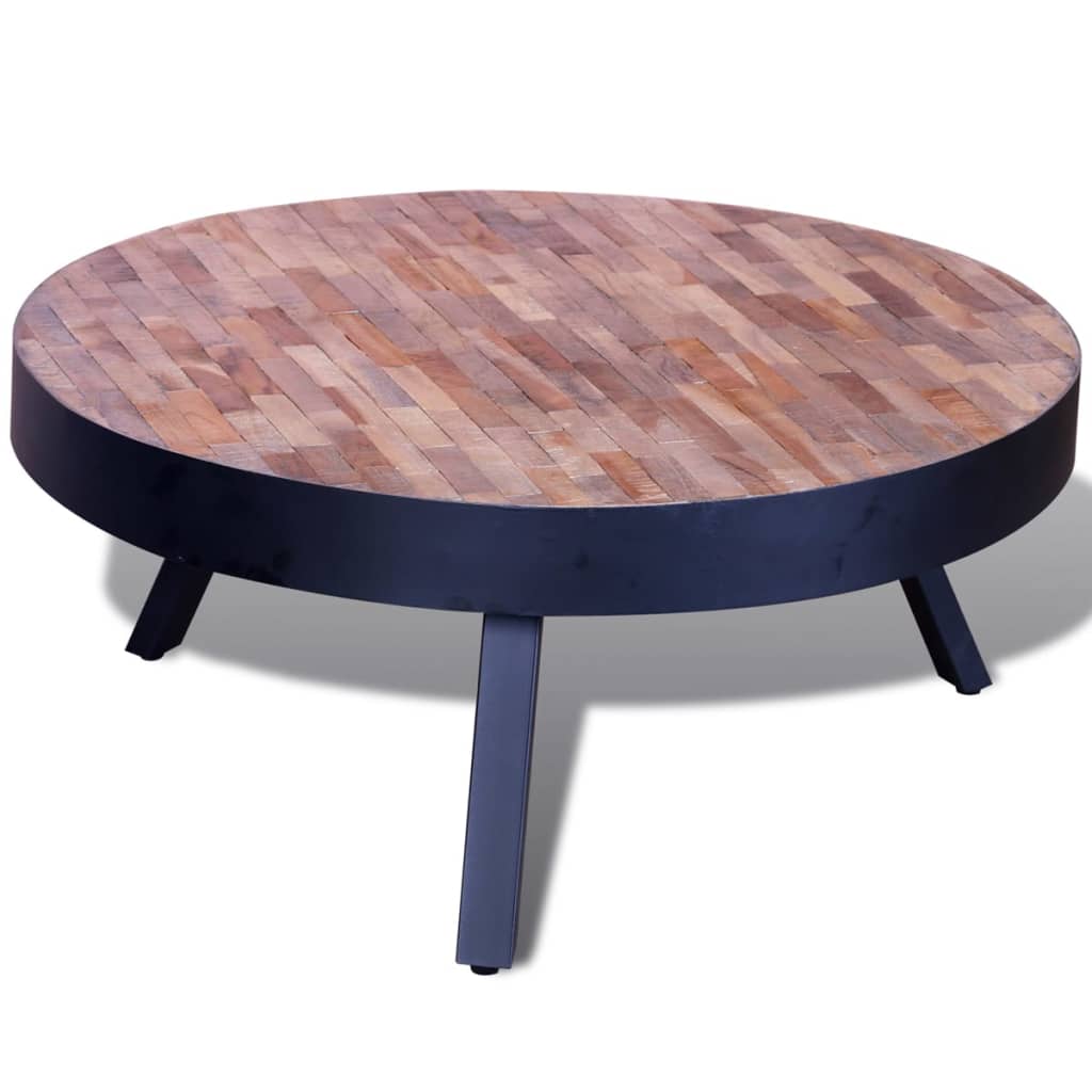 Coffee Table Round Reclaimed Teak Wood