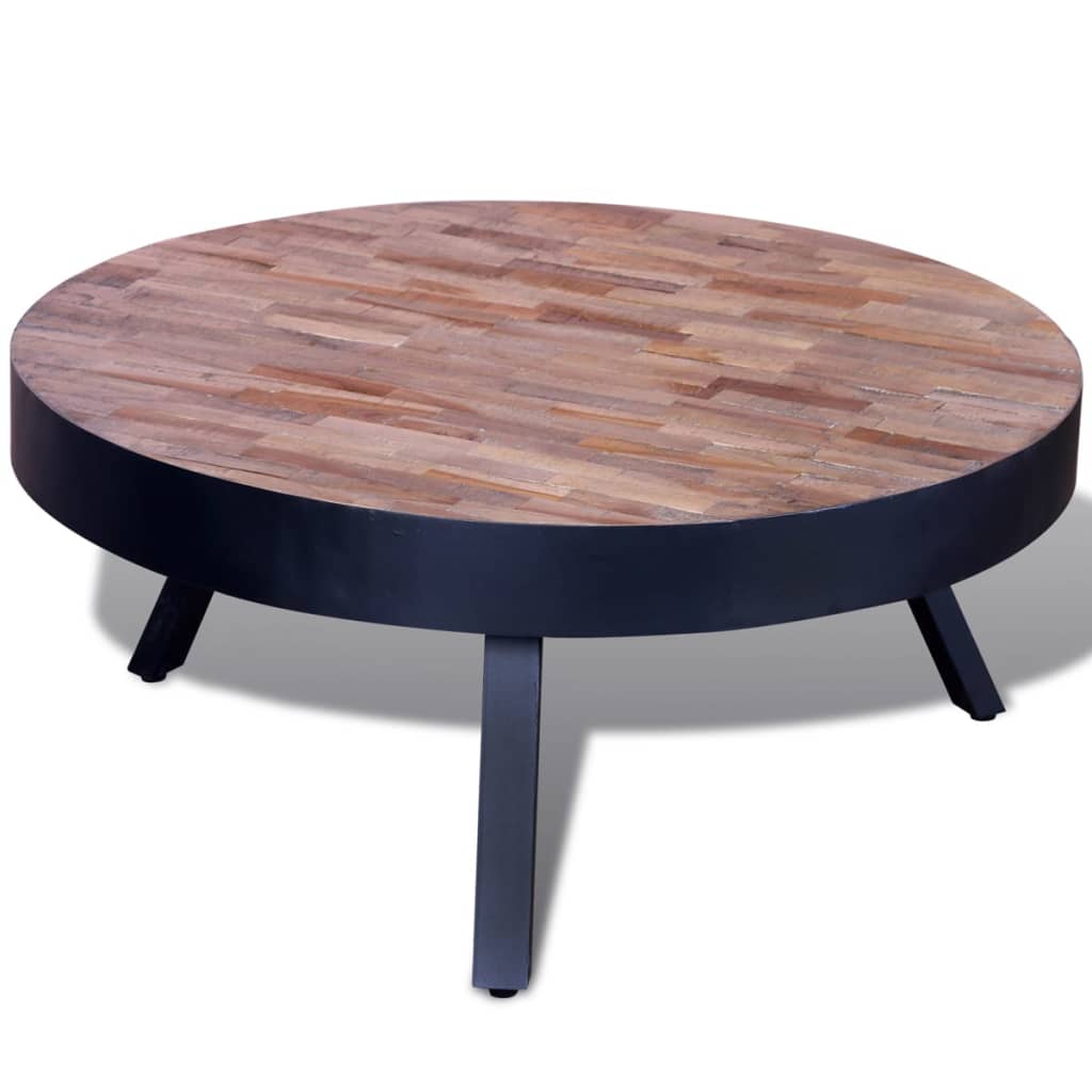 Coffee Table Round Reclaimed Teak Wood