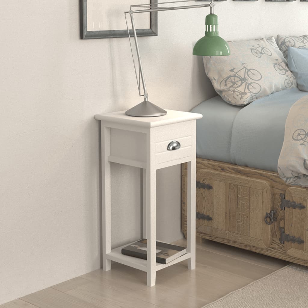 Nightstand with 1 Drawer White