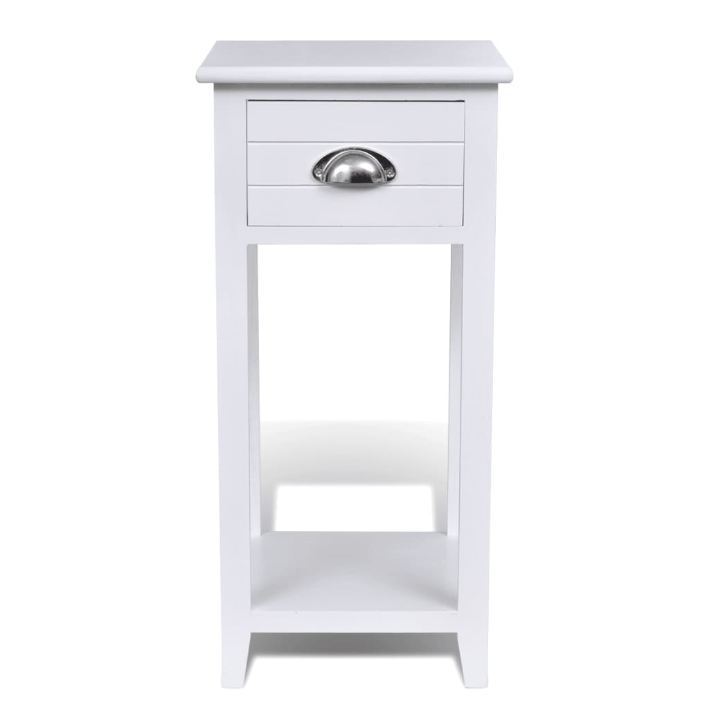 Nightstand with 1 Drawer White