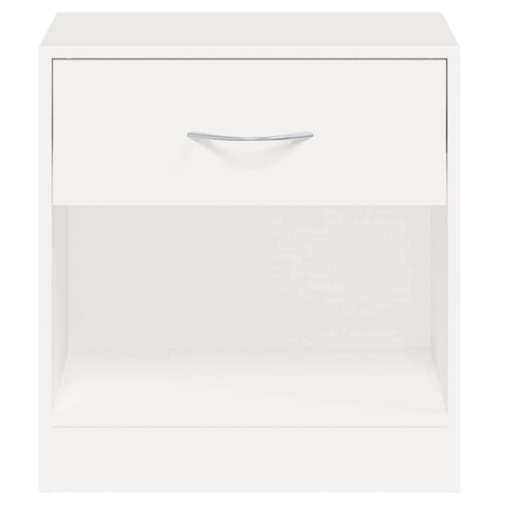 Nightstand 2 pcs with Drawer White