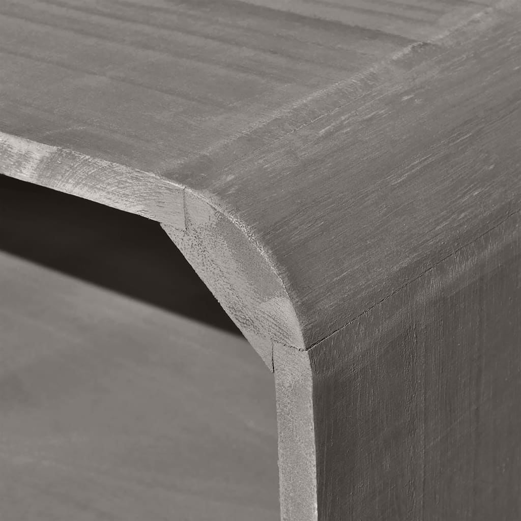 Coffee Table 90x55.5x38.5 cm Solid Paulownia Wood Grey