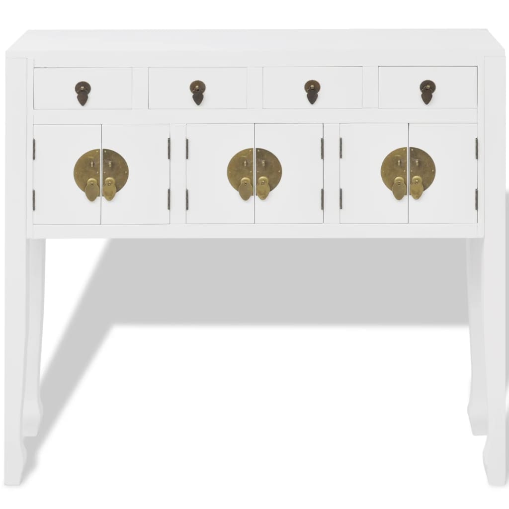 Sideboard Chinese Style Solid Wood White