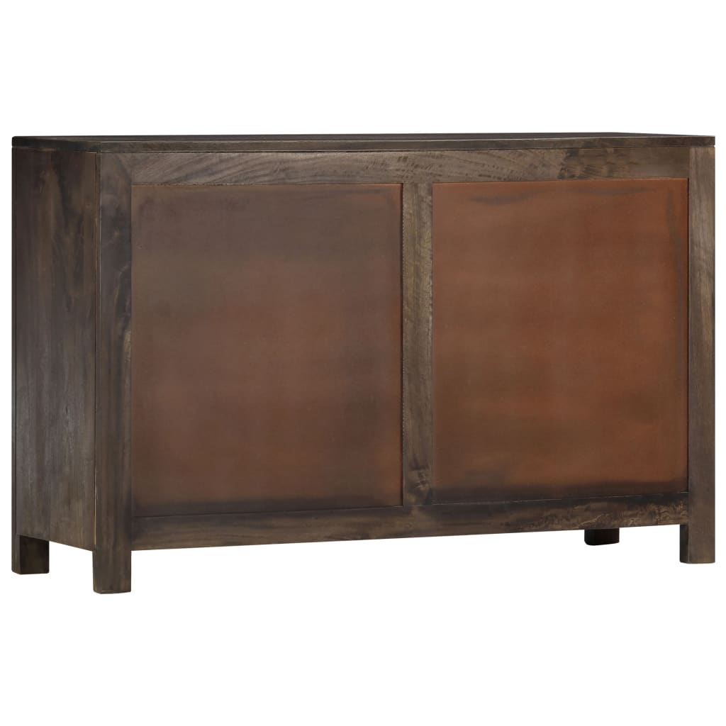 Sideboard with Carved Design 110x35x70 cm Solid Mango Wood